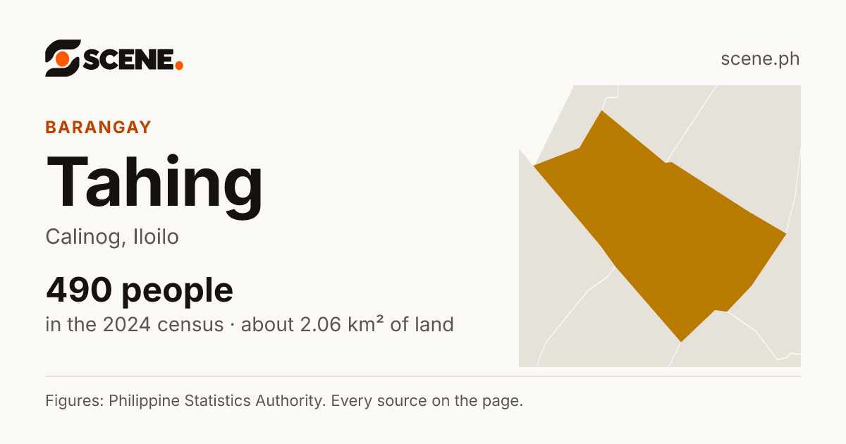 Tahing, Calinog, barangay: 490 people in the 2024 census