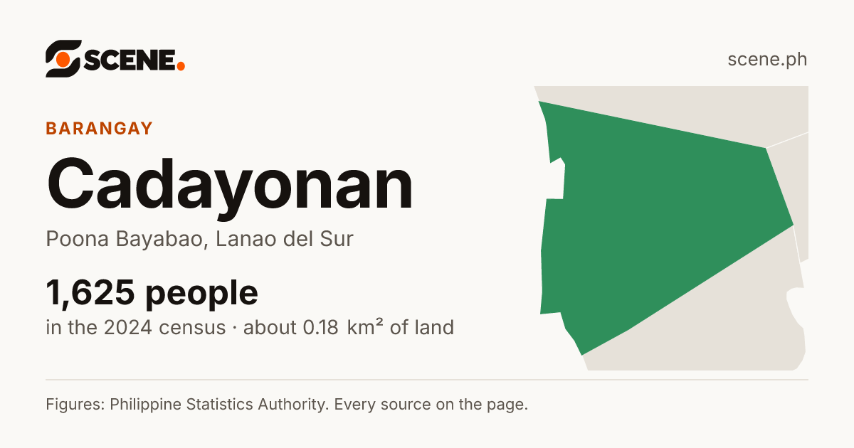 Cadayonan, Poona Bayabao, barangay: 1,625 people in the 2024 census