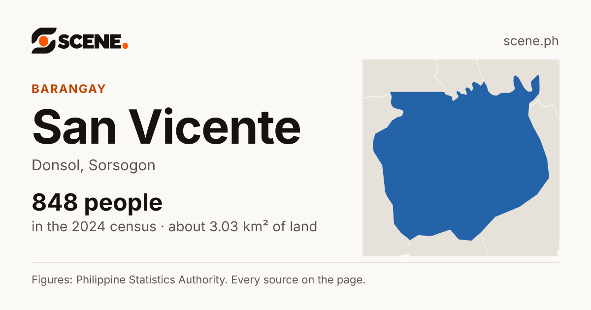 San Vicente, Donsol, barangay: 848 people in the 2024 census
