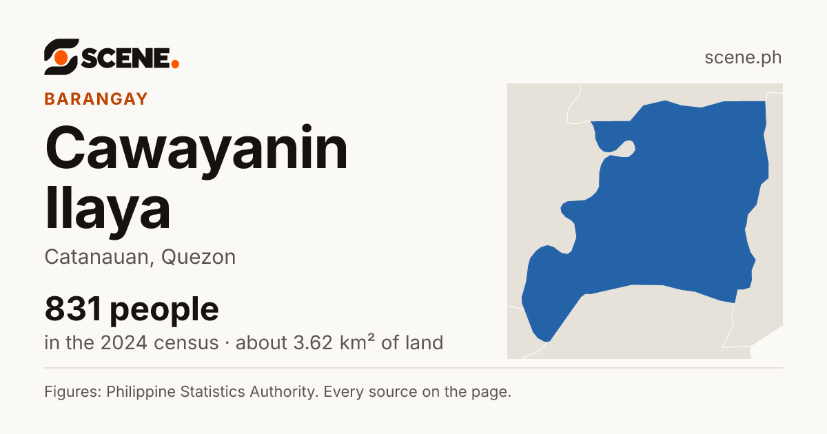 Cawayanin Ilaya, Catanauan, barangay: 831 people in the 2024 census