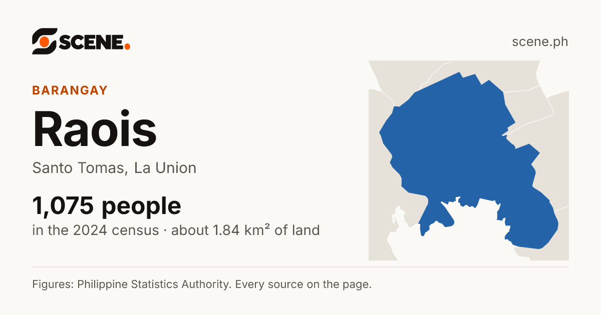 Raois, Santo Tomas, barangay: 1,075 people in the 2024 census