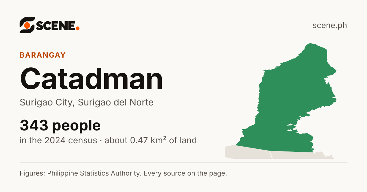 Catadman, Surigao City, barangay: 343 people in the 2024 census