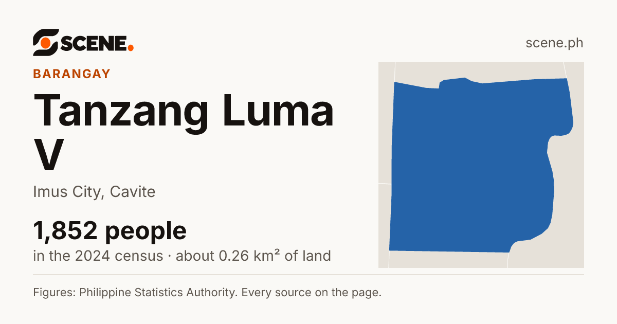 Tanzang Luma V, Imus City, barangay: 1,852 people in the 2024 census