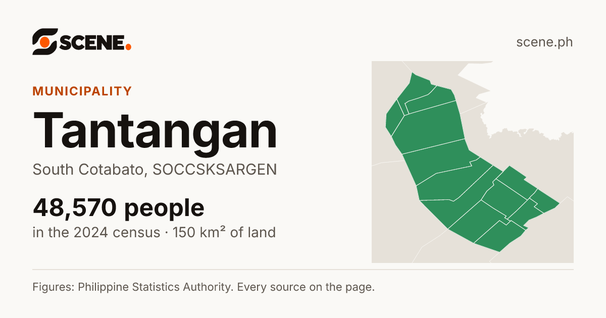 Tantangan, South Cotabato, municipality: 48,570 people in the 2024 census