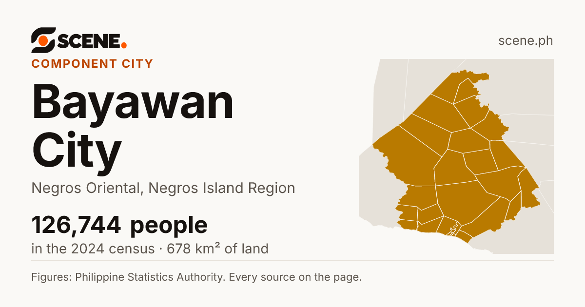 Bayawan City, Negros Oriental, component city: 126,744 people in the 2024 census