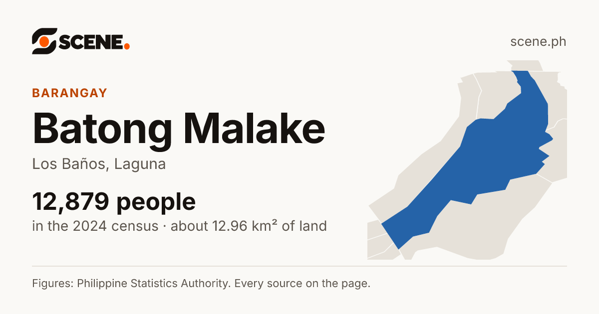 Batong Malake, Los Baños, barangay: 12,879 people in the 2024 census