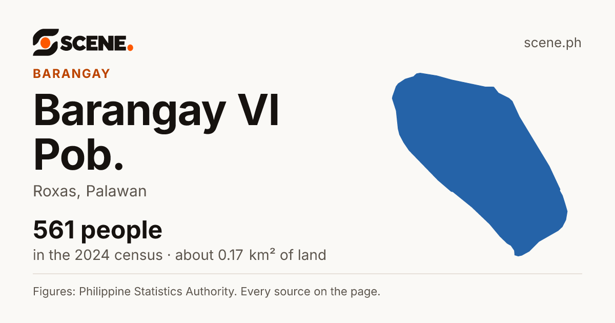 Barangay VI Pob., Roxas, barangay: 561 people in the 2024 census