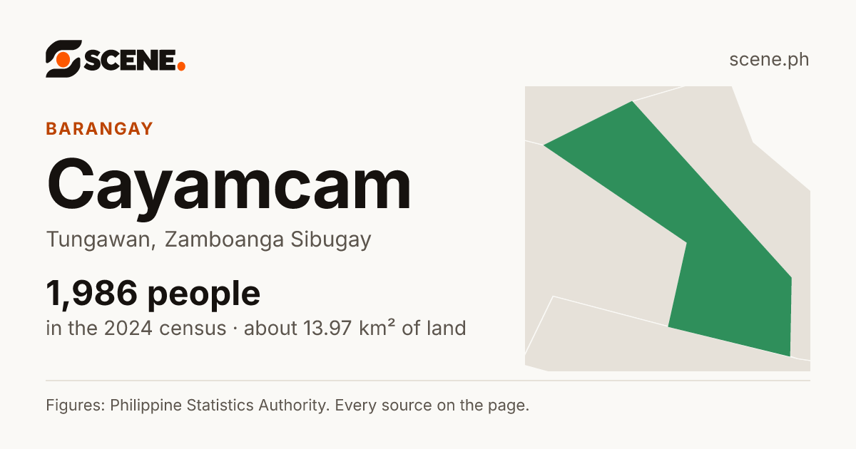 Cayamcam, Tungawan, barangay: 1,986 people in the 2024 census