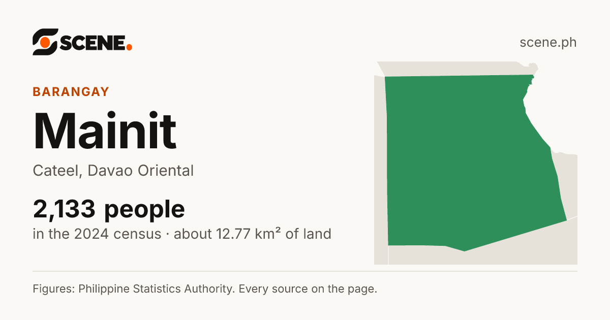 Mainit, Cateel, barangay: 2,133 people in the 2024 census