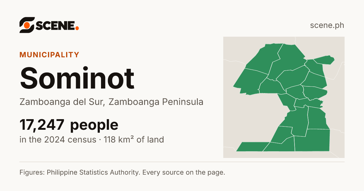 Sominot, Zamboanga del Sur, municipality: 17,247 people in the 2024 census