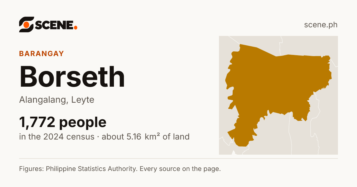 Borseth, Alangalang, barangay: 1,772 people in the 2024 census