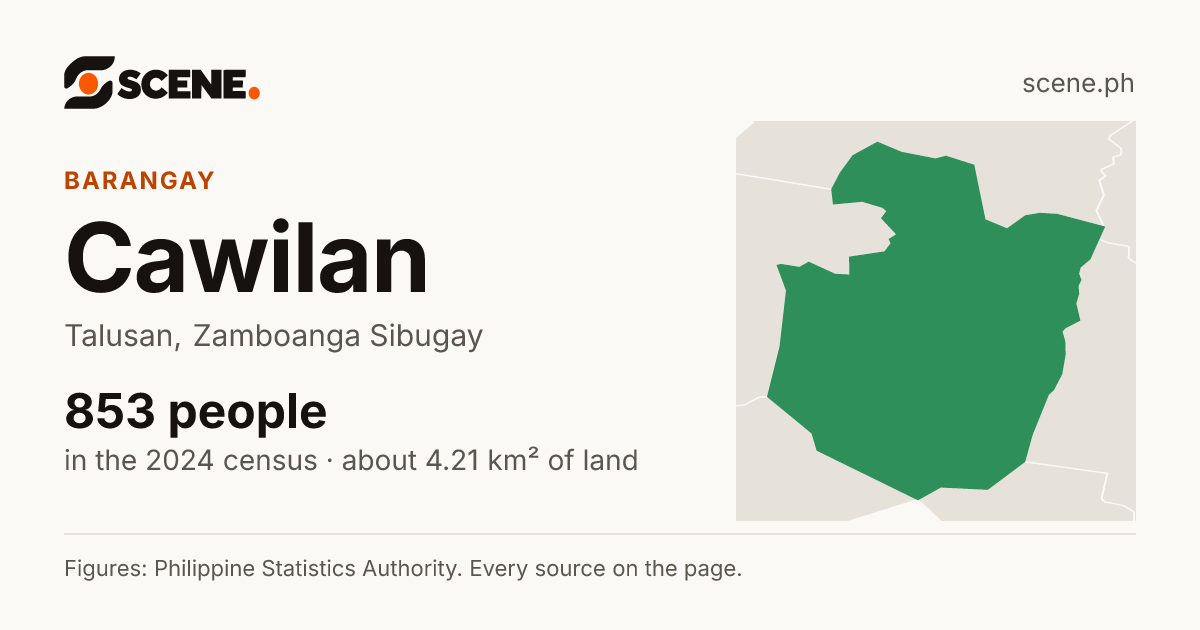 Cawilan, Talusan, barangay: 853 people in the 2024 census