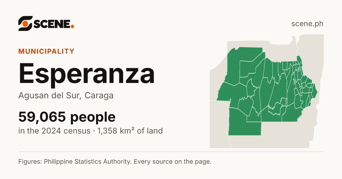 Esperanza, Agusan del Sur, municipality: 59,065 people in the 2024 census