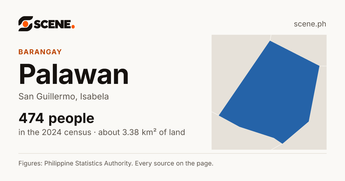 Palawan, San Guillermo, barangay: 474 people in the 2024 census