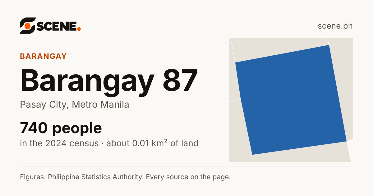 Barangay 87, Pasay City, barangay: 740 people in the 2024 census