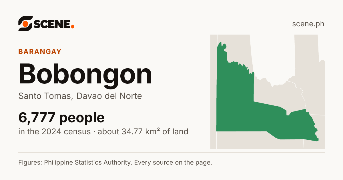 Bobongon, Santo Tomas, barangay: 6,777 people in the 2024 census