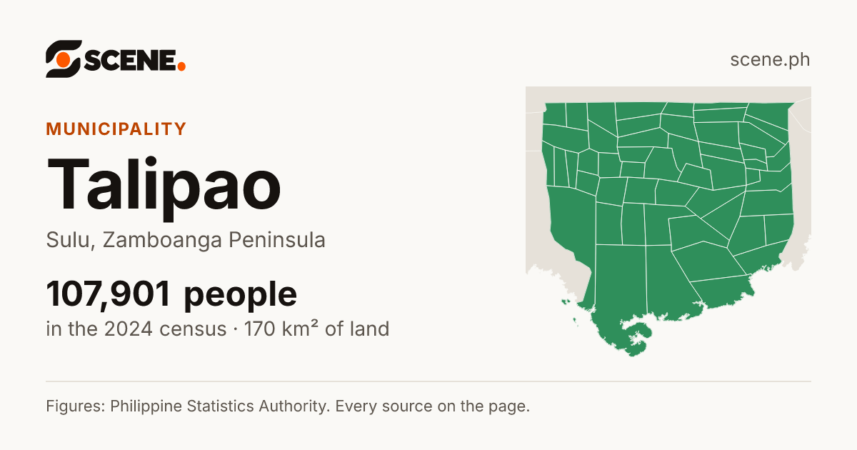 Talipao, Sulu, municipality: 107,901 people in the 2024 census
