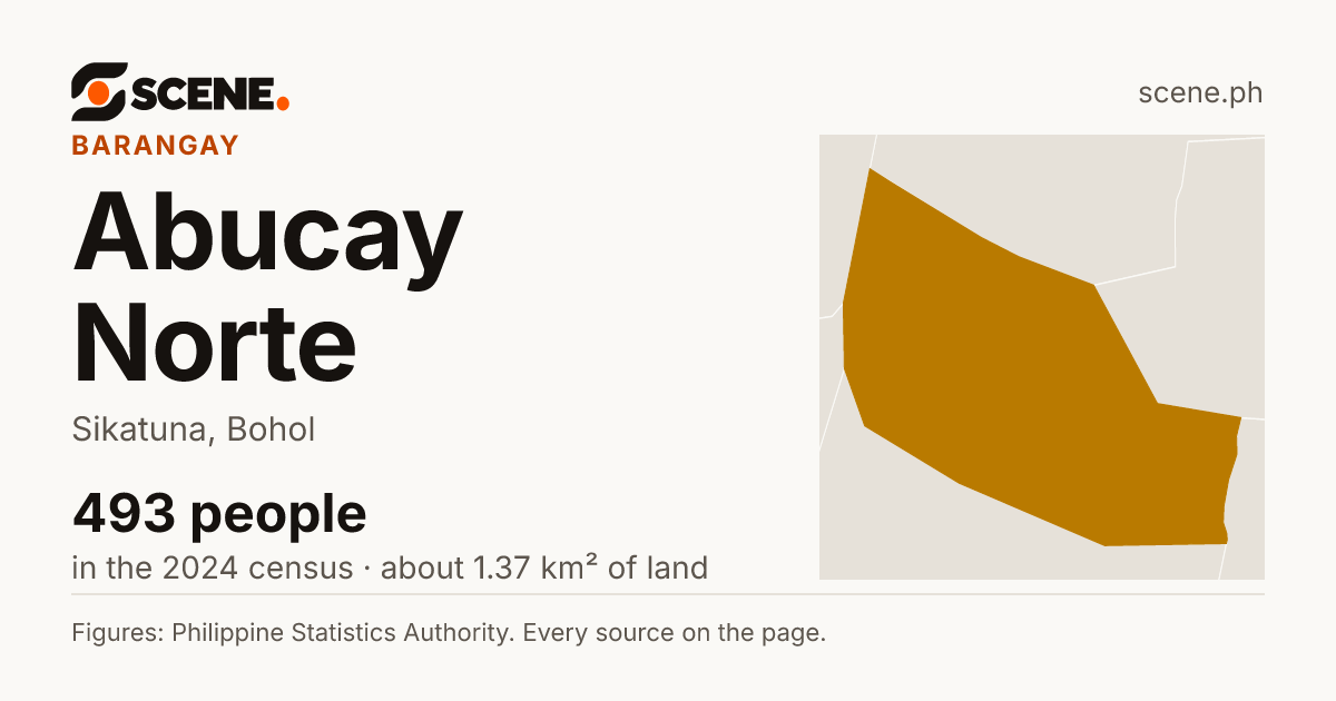 Abucay Norte, Sikatuna, barangay: 493 people in the 2024 census