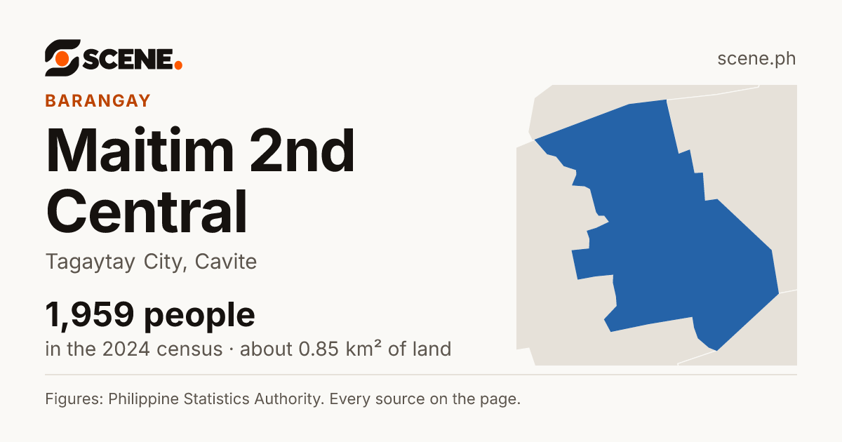 Maitim 2nd Central, Tagaytay City, barangay: 1,959 people in the 2024 census
