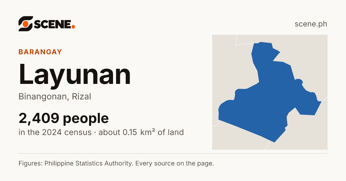 Layunan, Binangonan, barangay: 2,409 people in the 2024 census