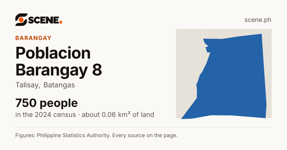 Poblacion Barangay 8, Talisay, barangay: 750 people in the 2024 census