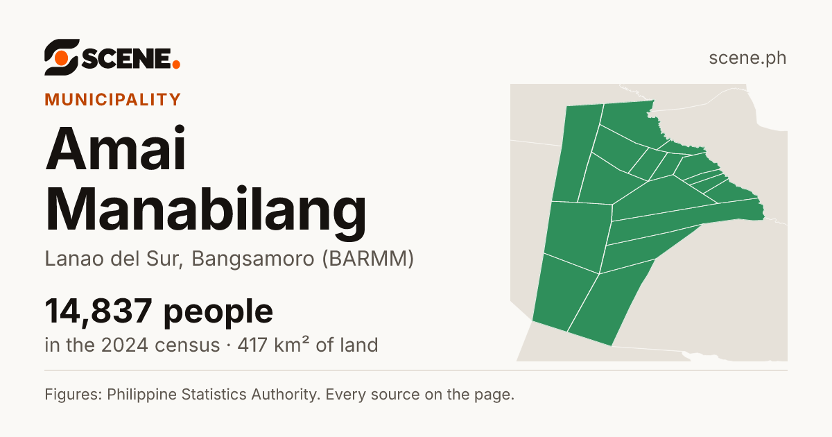 Amai Manabilang, Lanao del Sur, municipality: 14,837 people in the 2024 census