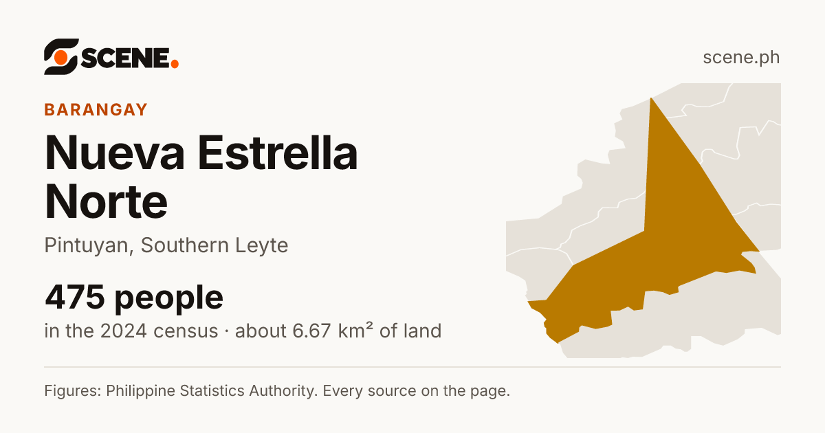 Nueva Estrella Norte, Pintuyan, barangay: 475 people in the 2024 census