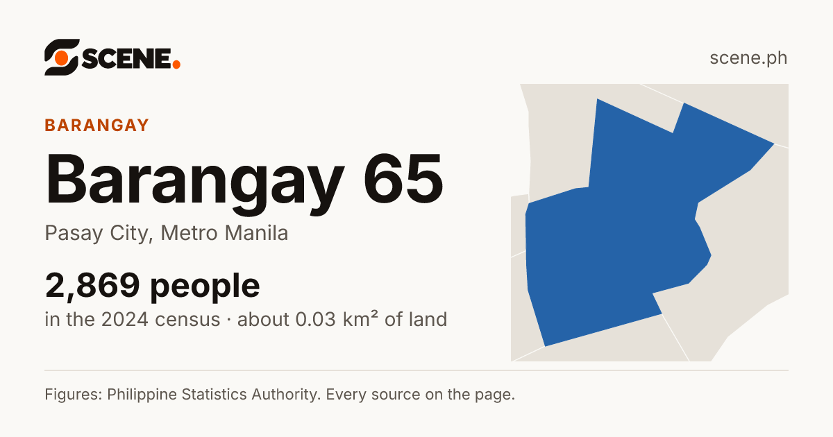 Barangay 65, Pasay City, barangay: 2,869 people in the 2024 census