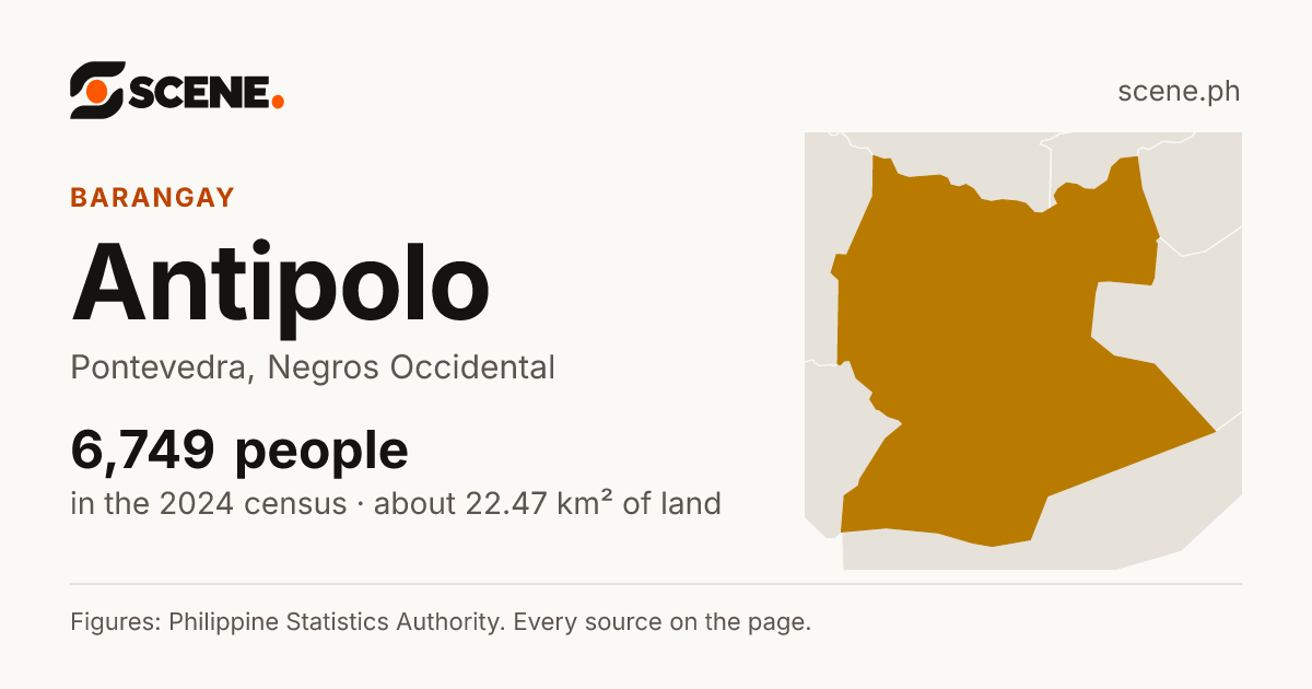 Antipolo, Pontevedra, barangay: 6,749 people in the 2024 census