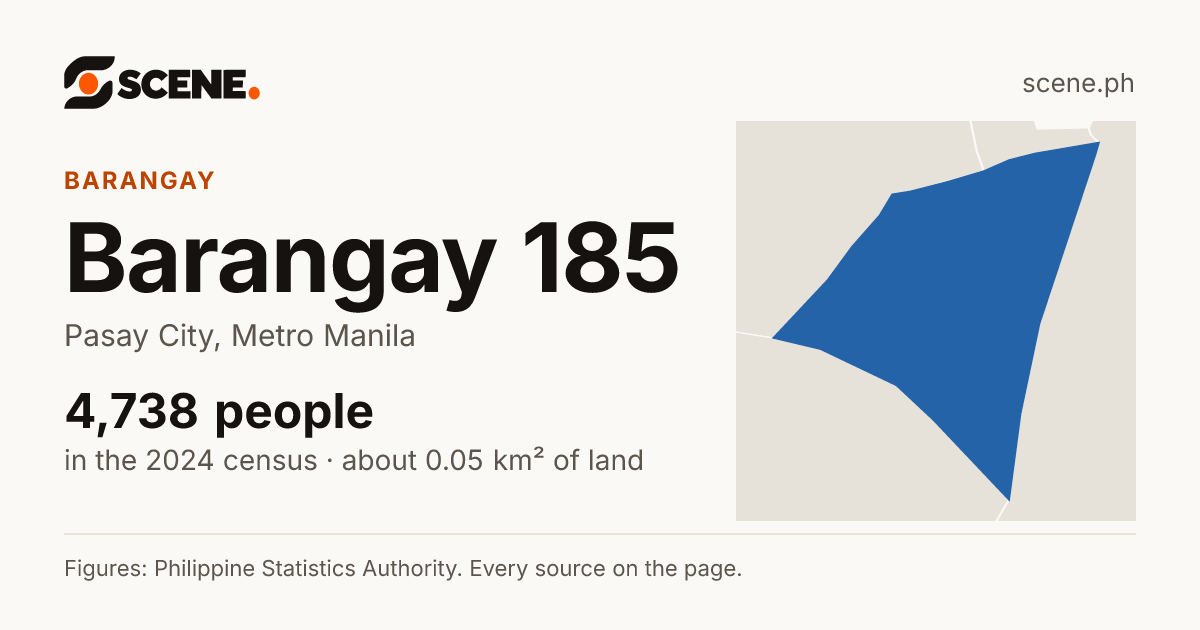 Barangay 185, Pasay City, barangay: 4,738 people in the 2024 census