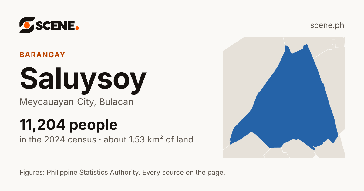 Saluysoy, Meycauayan City, barangay: 11,204 people in the 2024 census