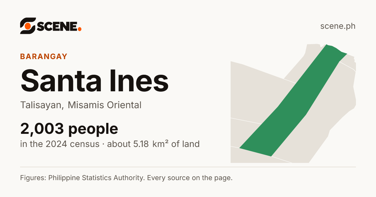 Santa Ines, Talisayan, barangay: 2,003 people in the 2024 census