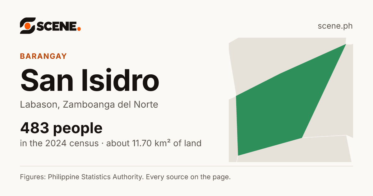 San Isidro, Labason, barangay: 483 people in the 2024 census