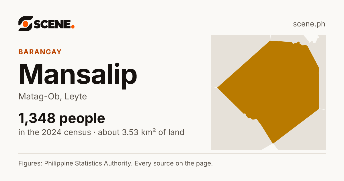 Mansalip, Matag-Ob, barangay: 1,348 people in the 2024 census