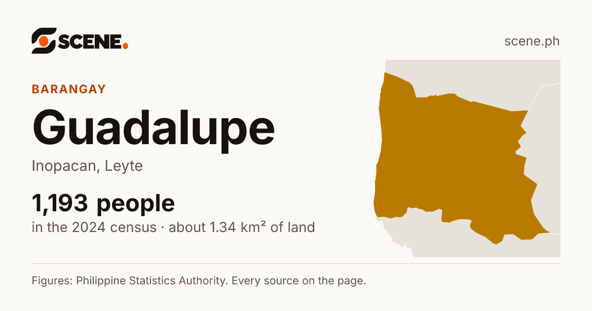 Guadalupe, Inopacan, barangay: 1,193 people in the 2024 census