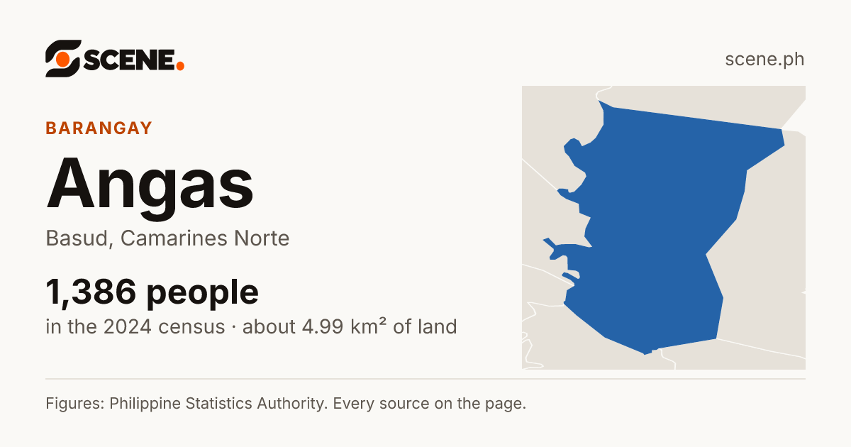 Angas, Basud, barangay: 1,386 people in the 2024 census