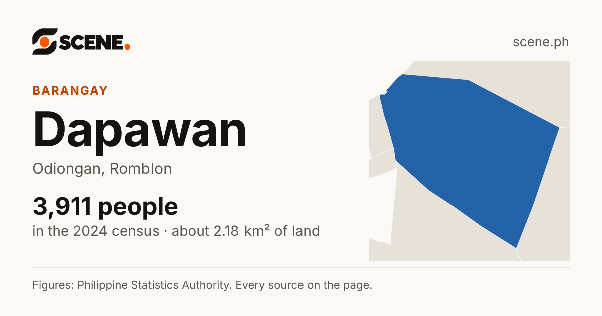 Dapawan, Odiongan, barangay: 3,911 people in the 2024 census