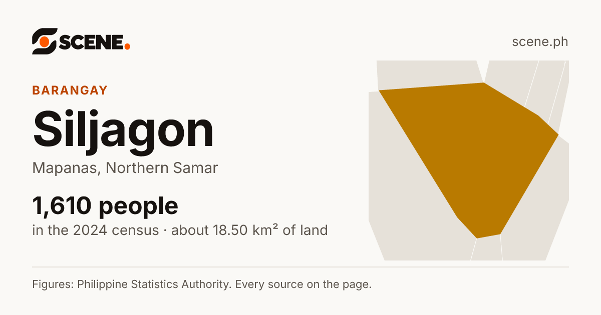 Siljagon, Mapanas, barangay: 1,610 people in the 2024 census