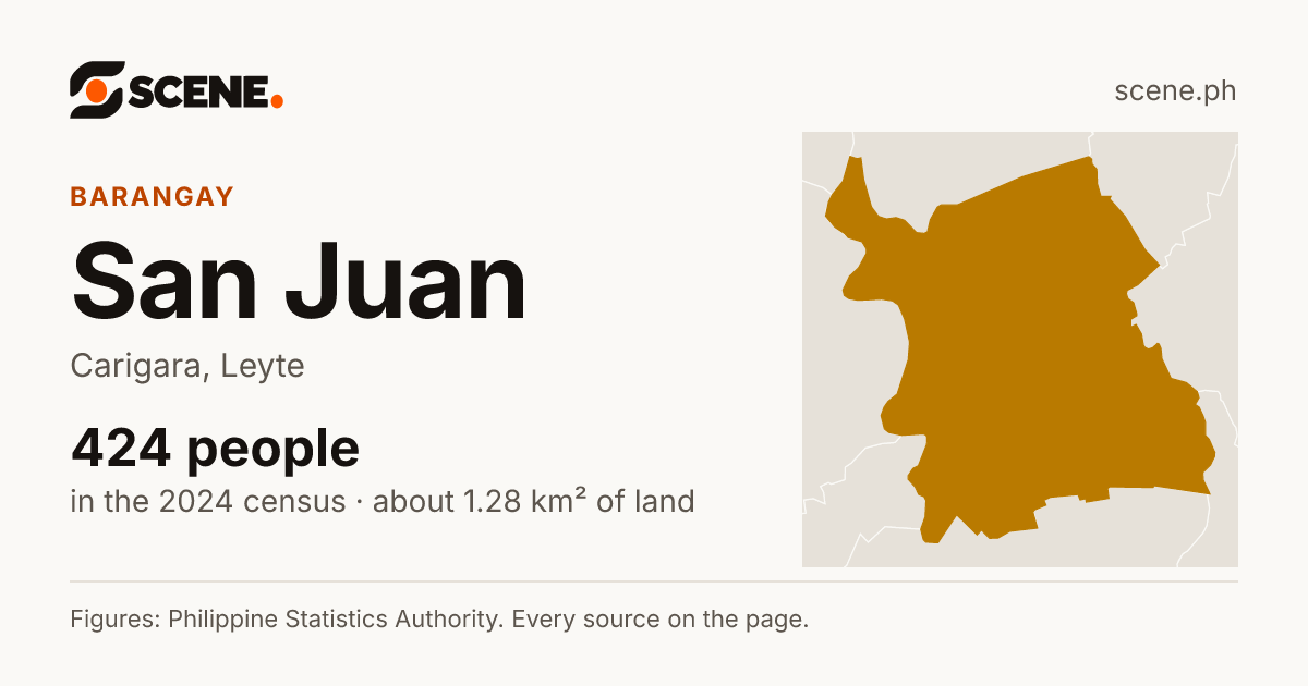 San Juan, Carigara, barangay: 424 people in the 2024 census
