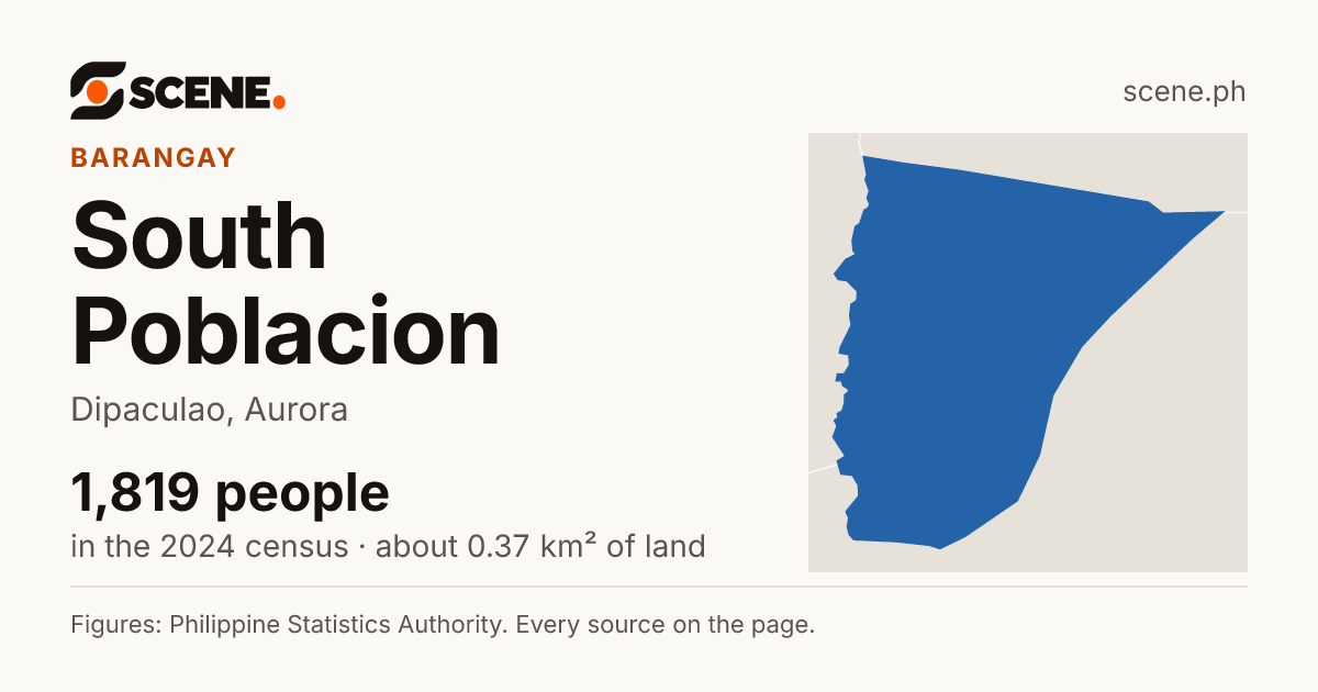 South Poblacion, Dipaculao, barangay: 1,819 people in the 2024 census