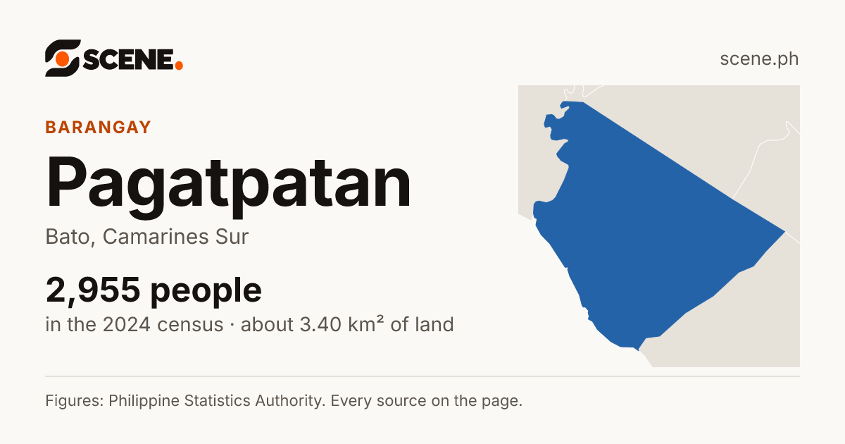 Pagatpatan, Bato, barangay: 2,955 people in the 2024 census
