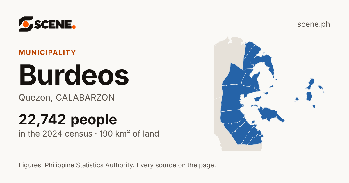 Burdeos, Quezon, municipality: 22,742 people in the 2024 census
