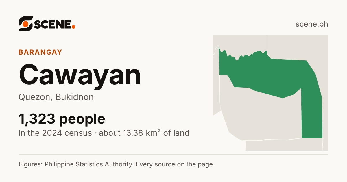Cawayan, Quezon, barangay: 1,323 people in the 2024 census