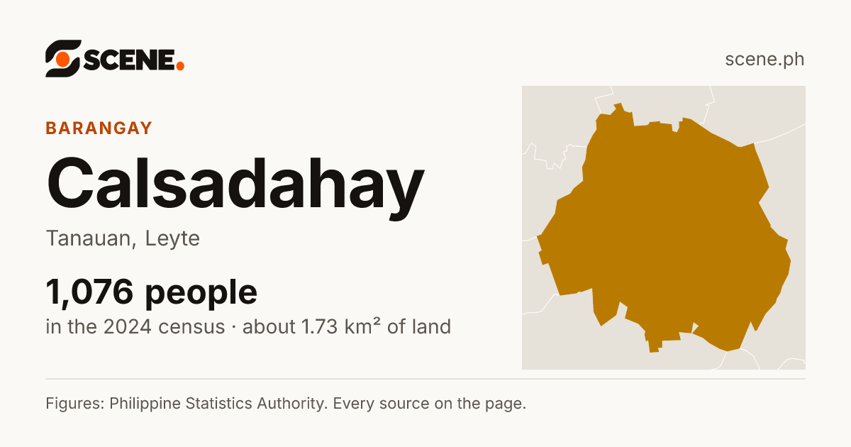 Calsadahay, Tanauan, barangay: 1,076 people in the 2024 census