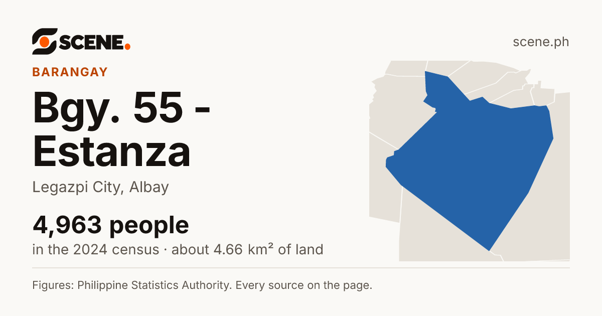 Bgy. 55 - Estanza, Legazpi City, barangay: 4,963 people in the 2024 census