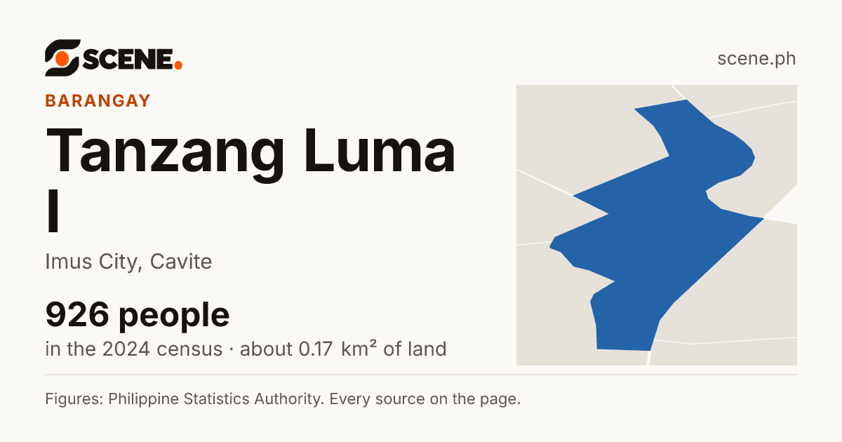 Tanzang Luma I, Imus City, barangay: 926 people in the 2024 census