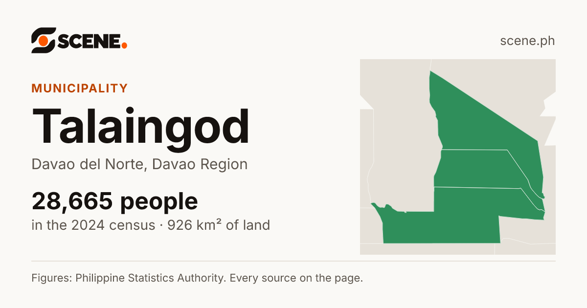 Talaingod, Davao del Norte, municipality: 28,665 people in the 2024 census