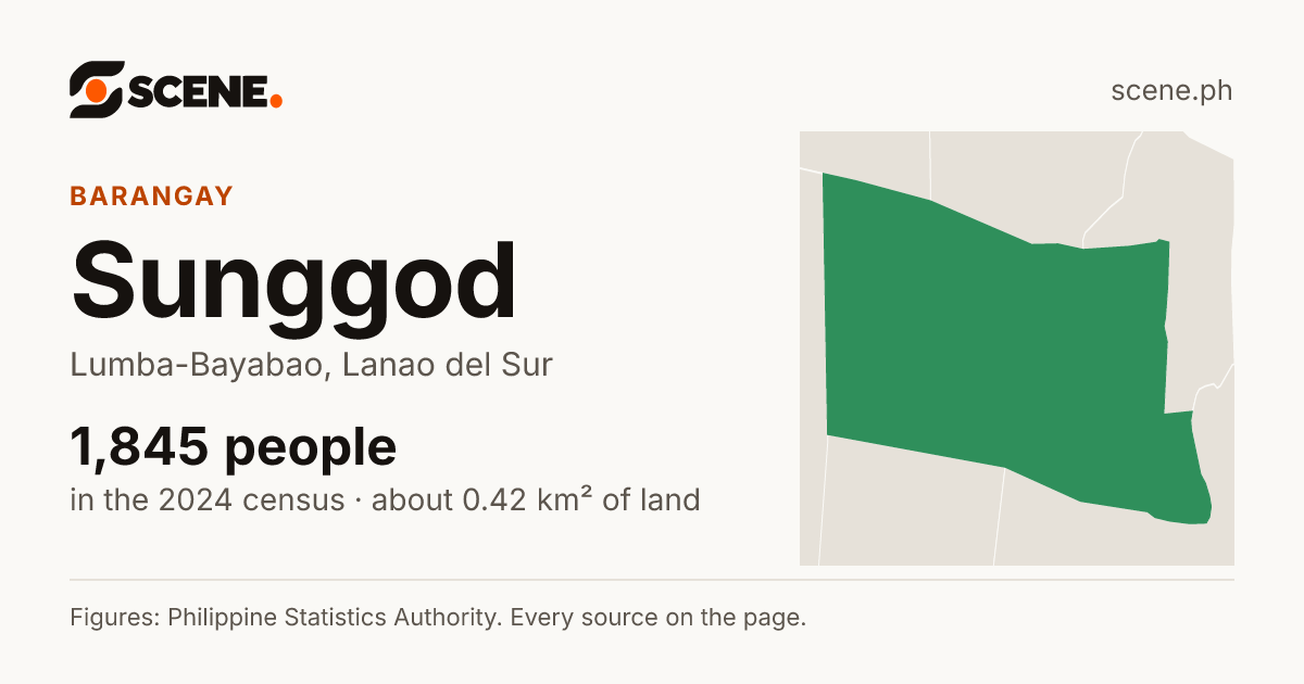 Sunggod, Lumba-Bayabao, barangay: 1,845 people in the 2024 census