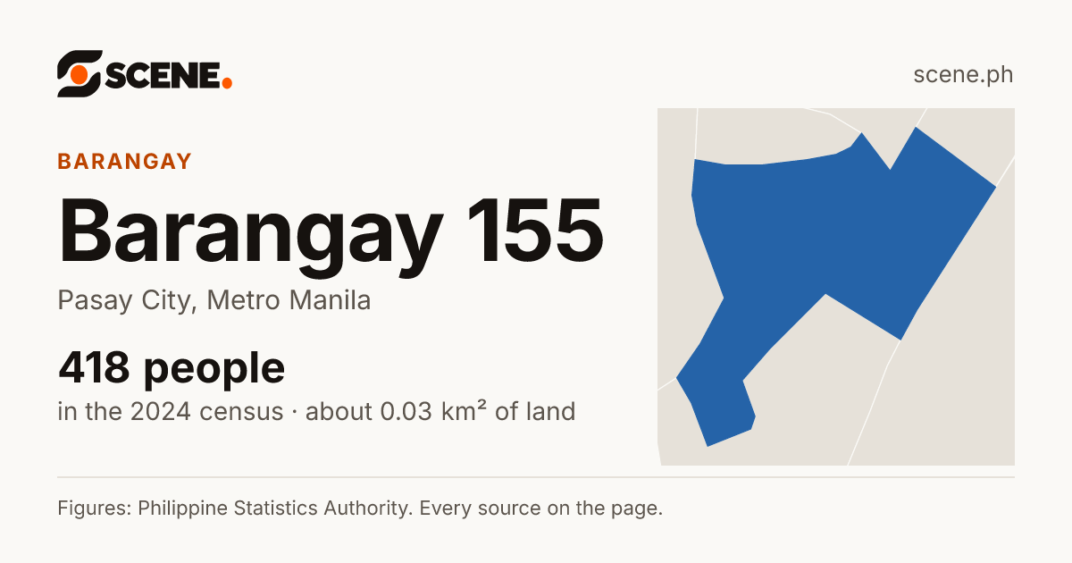 Barangay 155, Pasay City, barangay: 418 people in the 2024 census