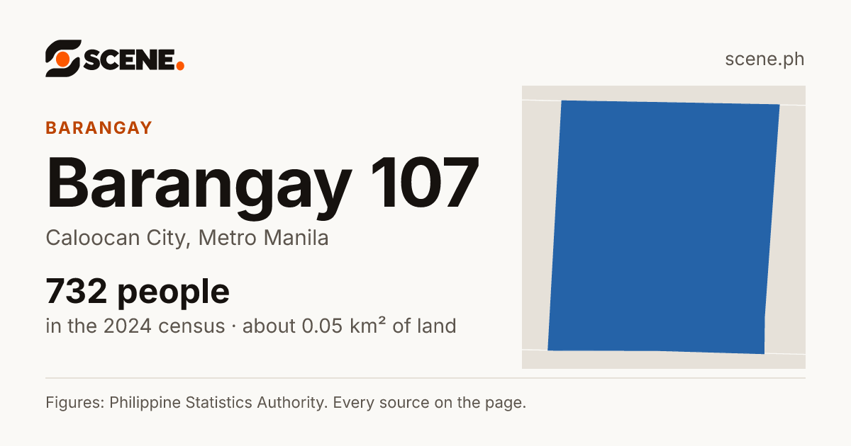 Barangay 107, Caloocan City, barangay: 732 people in the 2024 census